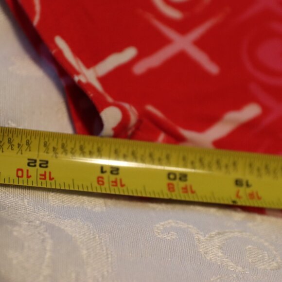 Just Be XL X's and O's Red/White/Pink Very Soft Cozy Night Gown Short Sleeve - Picture 8 of 12